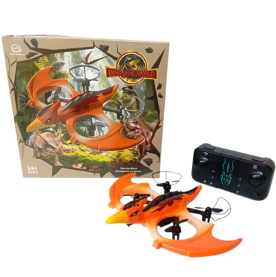 Drone dinosaurio Jurassic Pterosaurio cuadricoptero a control remoto recargable (2668)