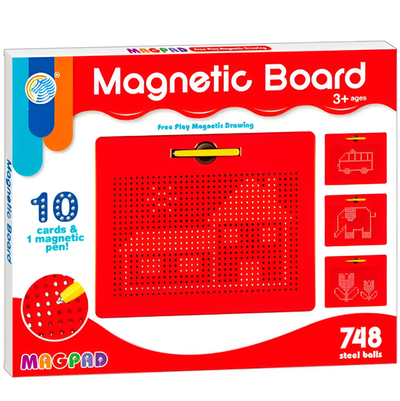 Juego de mesa pizarra magnética GRANDE con bolitas de acero (3441)