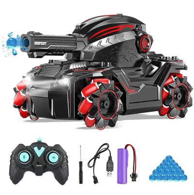 Auto tanque giro 360° lanza hidrogel a control remoto recargable (3092)