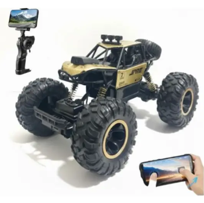 Auto 4x4 a todo terreno ROCK CRAWLER con cámara a control remoto recargable (8295)