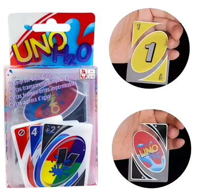 Carta UNO transparentes impermeables para el agua