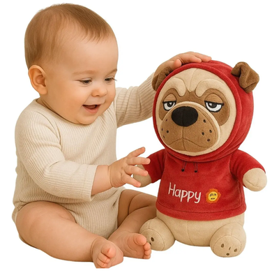 Peluche perro Bulldog 35cm aprox.