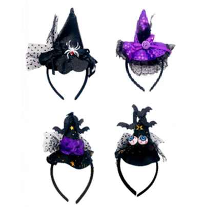 Vincha gorro de bruja halloween surtido x1 unidad