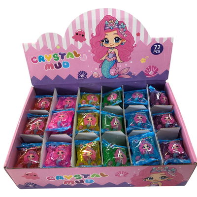 Slime en sobrecito con glitter SIRENA colores surtidos x1 unidad
