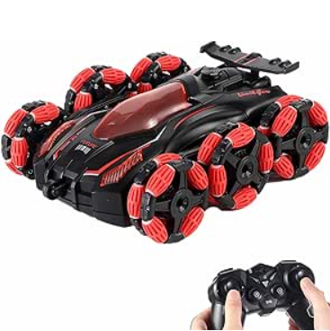 Auto a control remoto de seis ruedas con giro 360 recargable USB con luz (RQ3043)