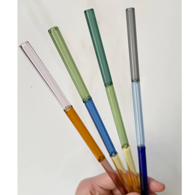 Sorbete de vidrio colores x4 unidades con cepillo en caja (MT9632)