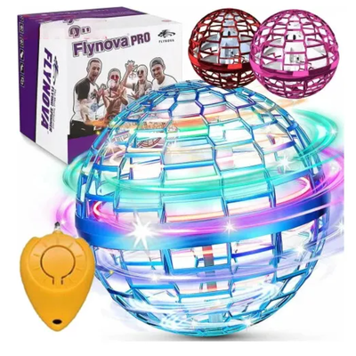 Pelota spinner voladora con luz led recargable USB con control remoto