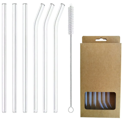Sorbete de vidrio x6 unidades con cepillo en caja (MT9626)