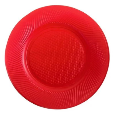 Plato plástico descartable ROJO x25 unidades 
