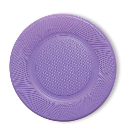 Plato plástico descartable LILA PASTEL x25 unidades 