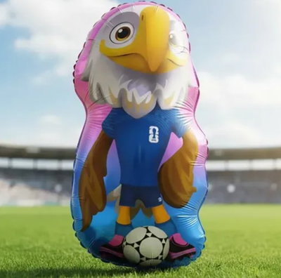 Globo silueta Águila mascota del mundial 48x68cm aprox.