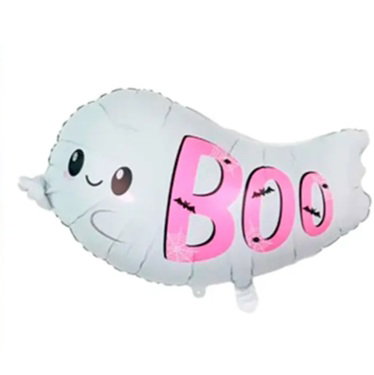 Globo silueta halloween fantasma BOO 70cm aprox.