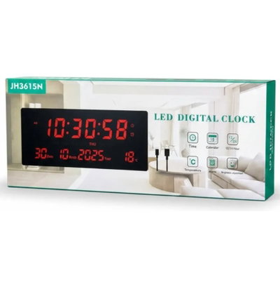 Reloj digital led de pared 35x15cm (JH3615N)