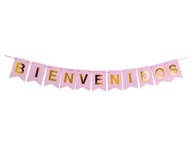 Banderin "Bienvenida" ROSA