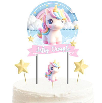 Topper XL Unicornio Pastel