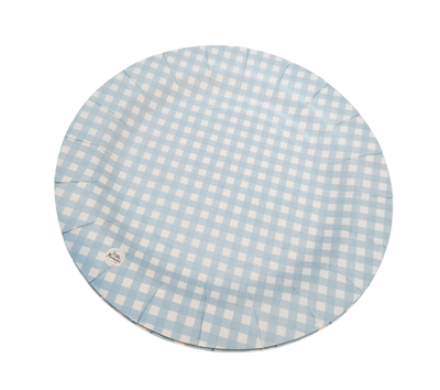 Plato cuadritos celeste x8 unidades