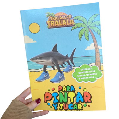 Librito para colorear de personajes con stickers BRAINROT ITALIAN