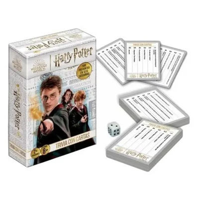 Cartas trivia harry potter en caja (incluye un dado)