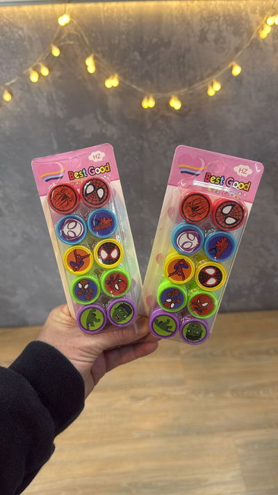 Sellos SUPERHEROE x10 unidades en blister