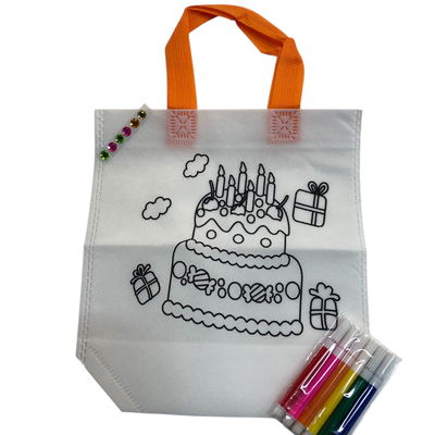 Bolsita de bricolage para colorear TORTA 25x14cm