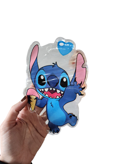 Bolsita transparente PVC STITCH con cierre hermético