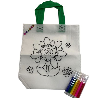 Bolsita de bricolage para colorear FLOR 25x14cm