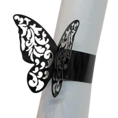 Pulsera mariposa de papel NEGRO x12 unidades
