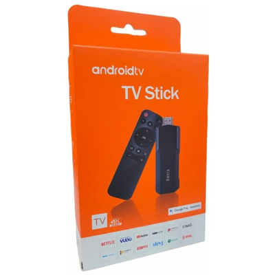 Tv Stick 4k wifi smart android 14 con magicks caja naranja 