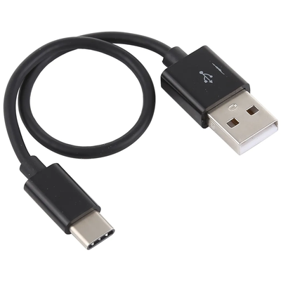 Cable USB a TIPO C corto 50cm NEGRO suelto