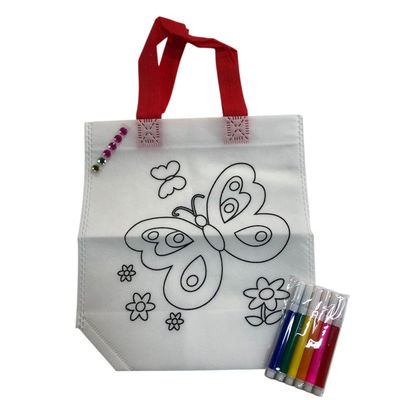Bolsita de bricolage para colorear MARIPOSA 25x14cm
