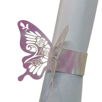 Pulsera mariposa de papel IRIDISCENTE x12 unidades