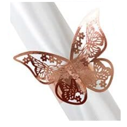 Pulsera mariposa de papel ROSA GOLD x12 unidades