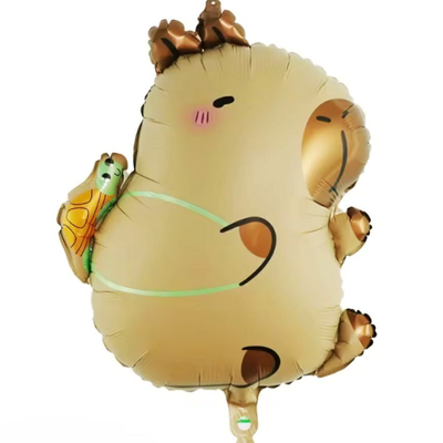Globo capibara con mochila tortuga 65cm