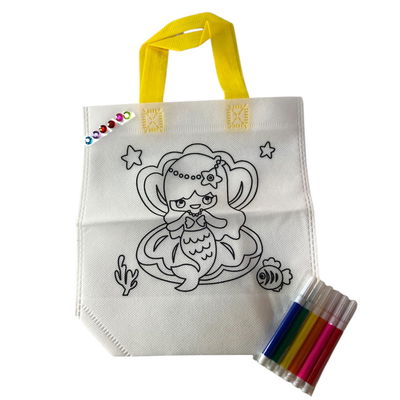 Bolsita de bricolage para colorear SIRENA 25x14cm