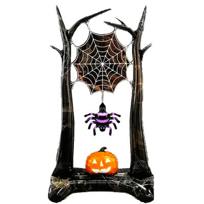 Globo halloween arco con calabaza y araña, enorme, 1.20mts