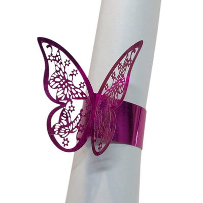 Pulsera mariposa de papel FUCSIA x12 unidades