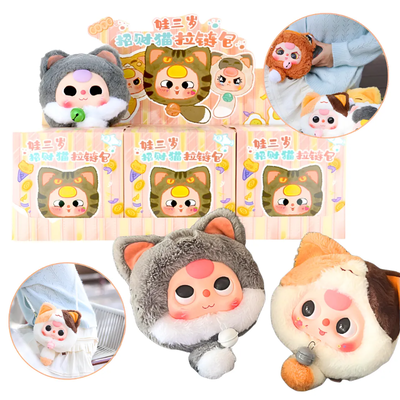 Gato cartera sorpresa peluche en caja