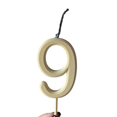 Vela número 9 MARFIL