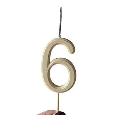 Vela número 6 MARFIL