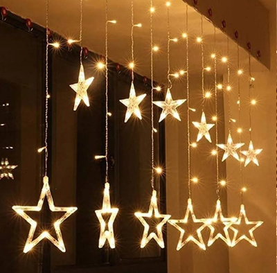 Cortina ESTRELLAS 114 led 3mts de largo x 60cm de alto
