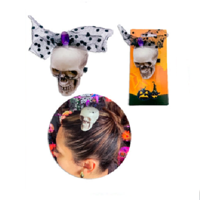 Hebilla clip calavera halloween x1 unidad