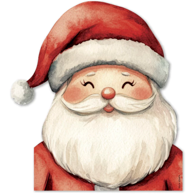 Plato de sitio de papel x5 unidades silueta papá noel