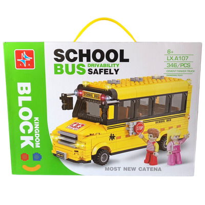 Bloques AUTO ESCOLAR en caja 346 piezas aprox. (LX.A107)