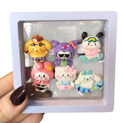 Sticker 3D de plástico SANRIO x6 unidades