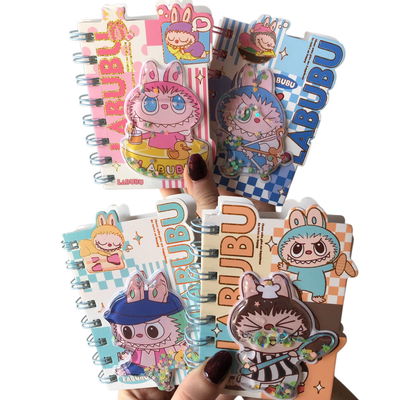 Mini cuaderno anotador con AGUA LABUBU 10x9cm