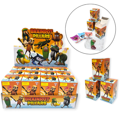Muñeco ITALIAN BRAINROT con 3 cartas en caja x1 unidad