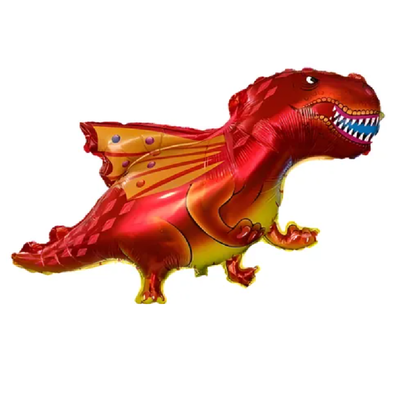 Globo dino dragón rojo 96x60cm aprox.