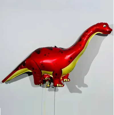 Globo dino ROJO cuello largo 1,10x60cm aprox.