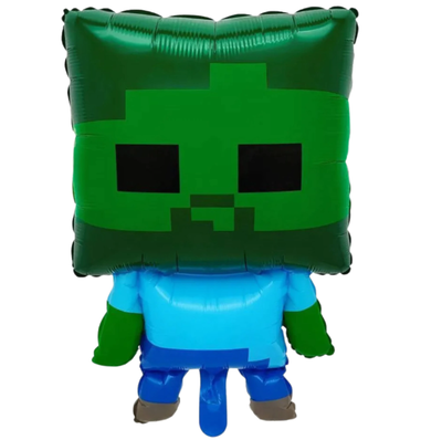 Globo minecraft VERDE 65cm aprox.