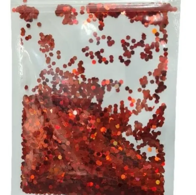 Confetti MINI ROJO metalizado redondo 4mm de diámetro x15gr